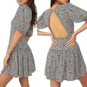 Free People New With Tags Dancing in the Dark Minidress Black:White Size XS